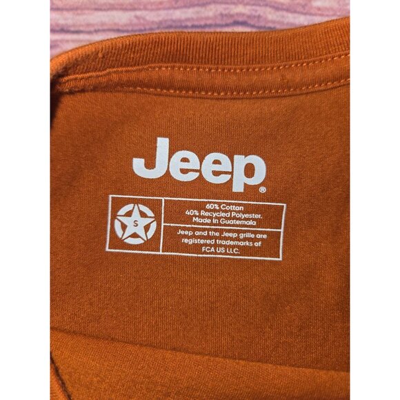 Jeep Graphic Mountain T-Shirt Small Rust Orange Cotton/Polyester - Picture 5 of 6